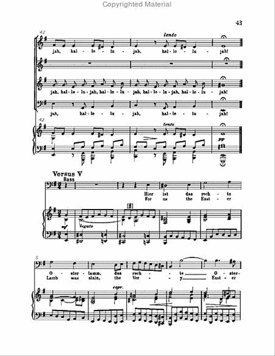 Christ lag in Todsbanden, BWV 4 Choir scores gallery preview page 43