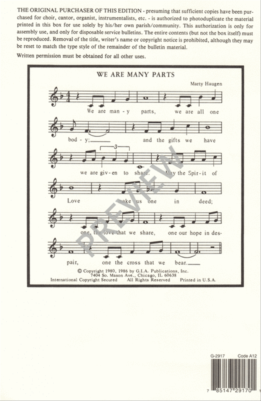 We Are Many Parts - Haugen 4-Part scores gallery preview page 11
