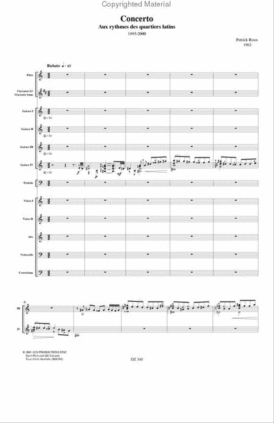 Concerto - Aux rythmes des quartiers latins Orchestra scores gallery preview page 2