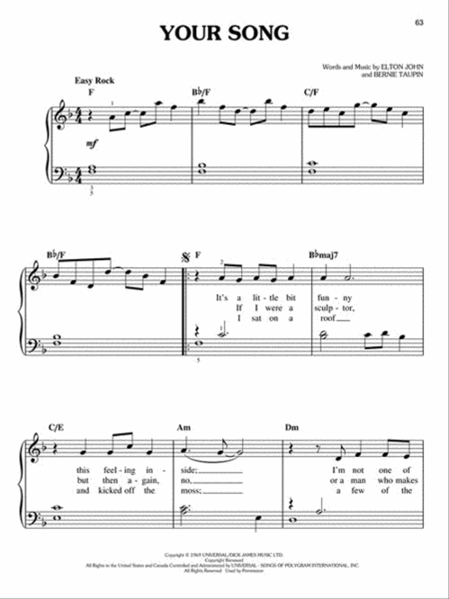 Elton John Ballads Easy Piano scores gallery preview page 4