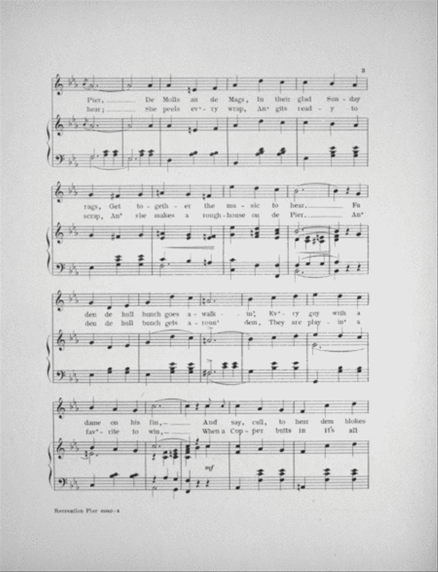 Down on Recreation Pier Voice scores gallery preview page 3