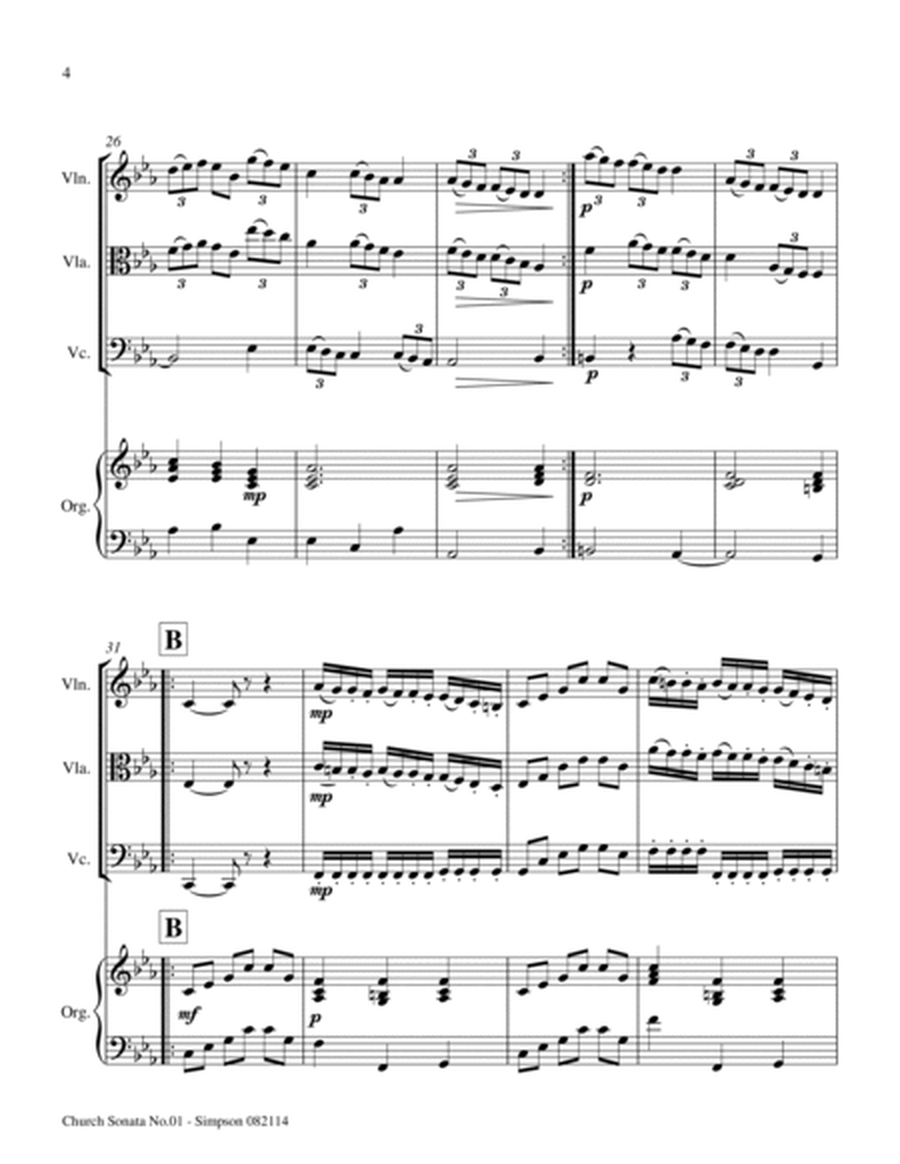 Church Sonata No.1 in Eb for String Trio & Organ by Daniel Leo Simpson image number null