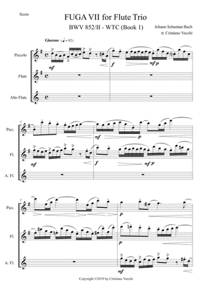 Fuga VII for Flute Trio