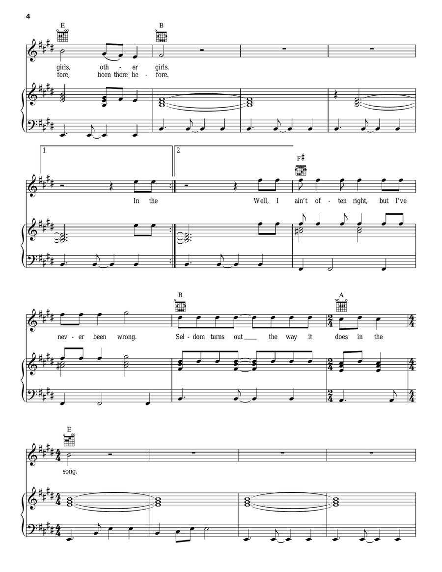 Scarlet Begonias Piano, Vocal, Guitar scores gallery preview page 4