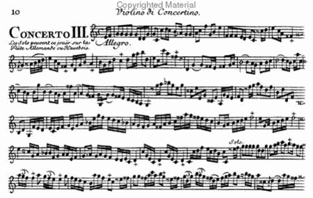 Six concertos for violin and orchestra. Opus VII