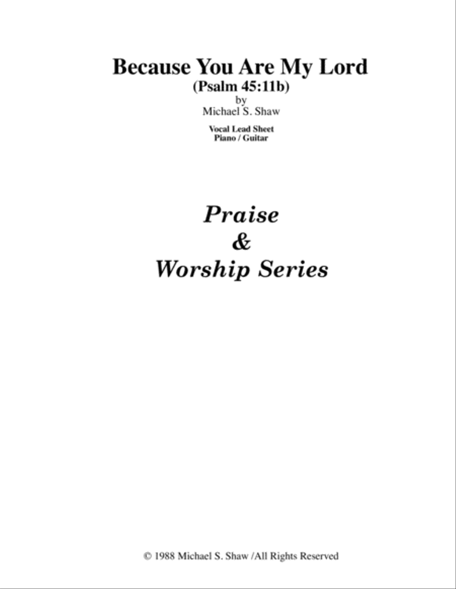 Because You Are My Lord Voice scores gallery preview page 1