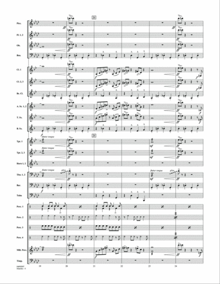 Mambo (from West Side Story) - Conductor Score (Full Score) Concert Band scores gallery preview page 5