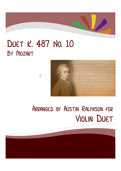 Mozart K. 487 No. 10 - violin duet image number null