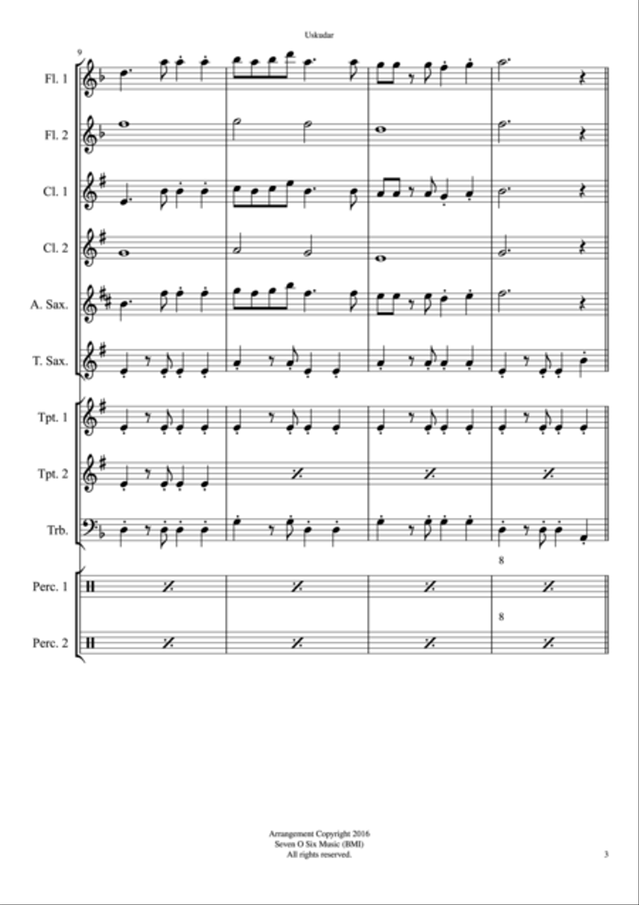 Uskudar Concert Band scores gallery preview page 4