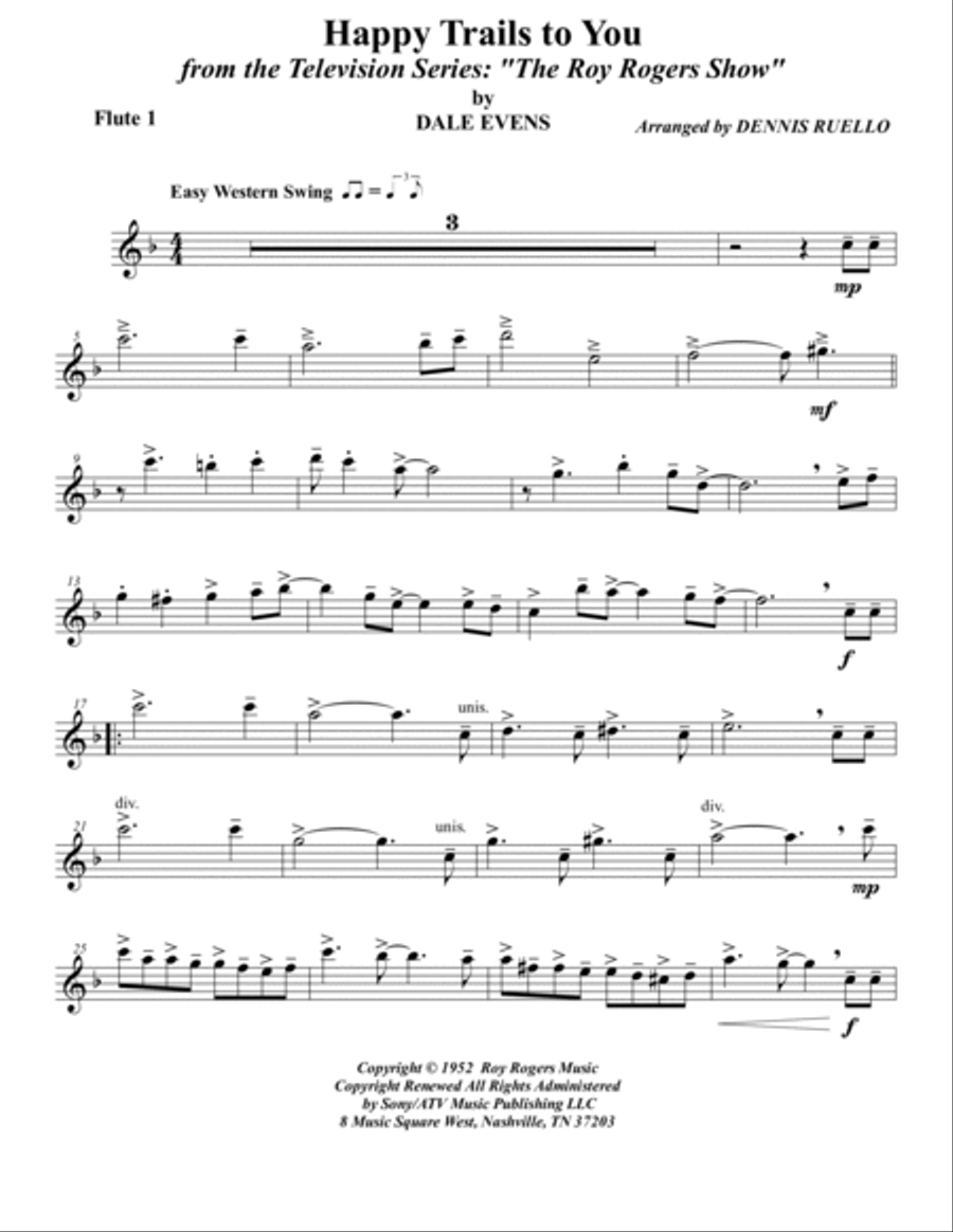 Happy Trails Woodwind Quartet scores gallery preview page 6