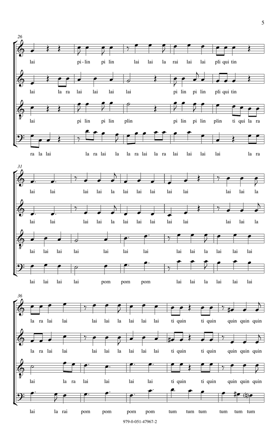 Fiesta (No. 1 From Visiones Dellano) 4-Part scores gallery preview page 3