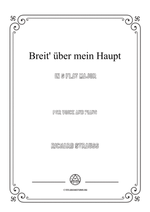 Book cover for Richard Strauss-Breit' über mein Haupt in G flat Major,for Voice and Piano