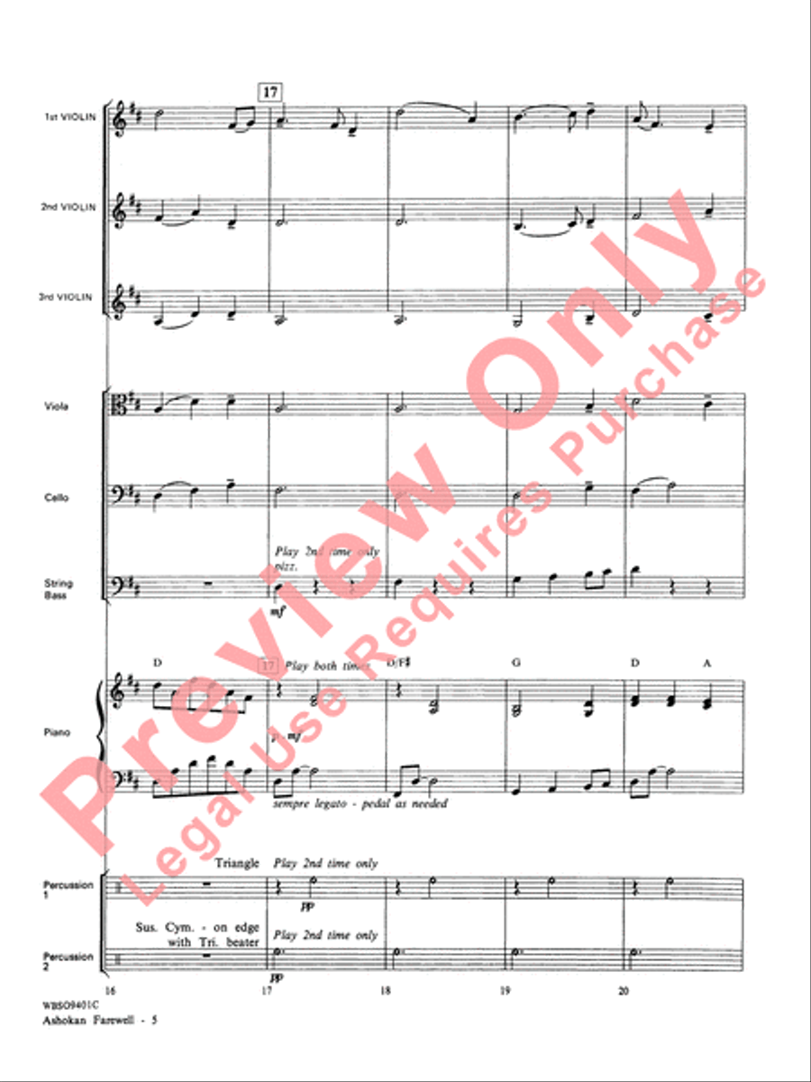 Ashokan Farewell String Orchestra scores gallery preview page 6