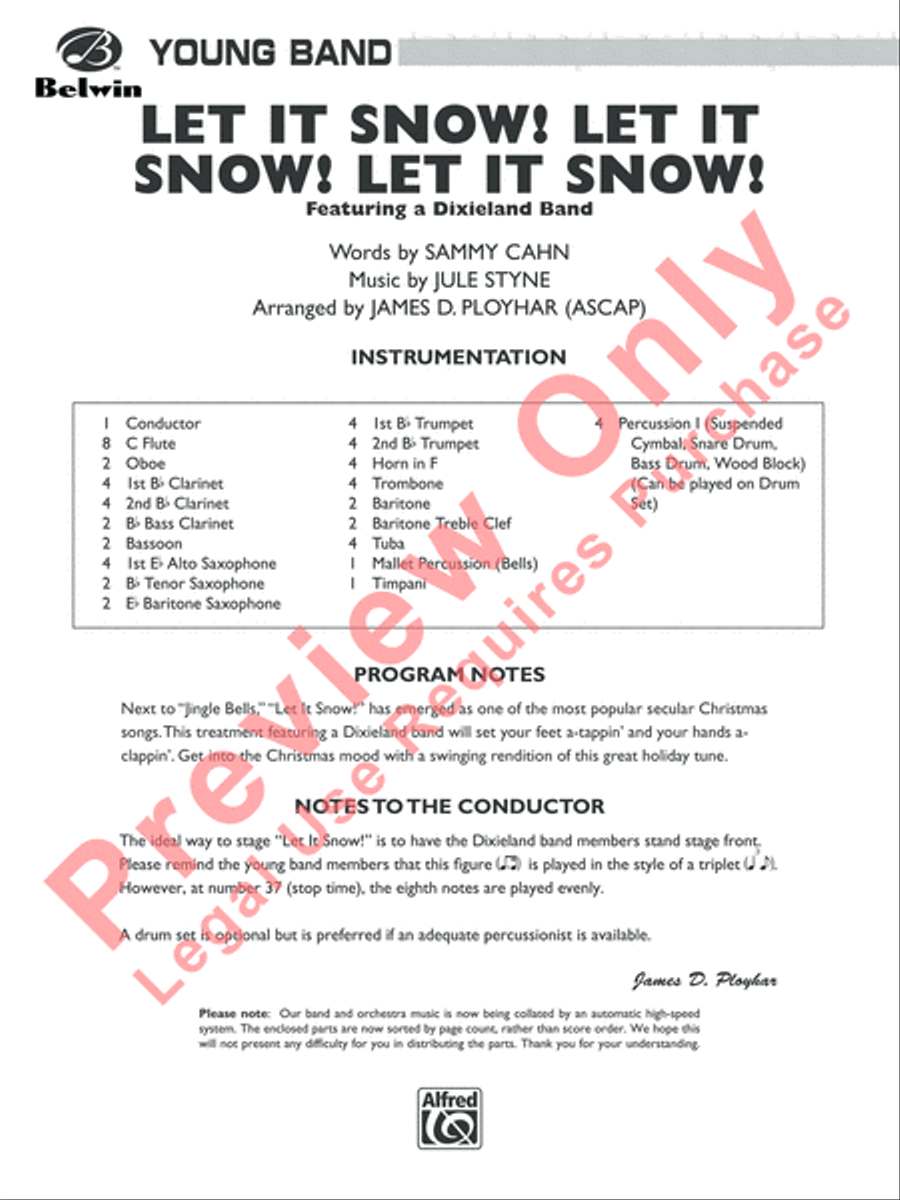 Let It Snow! Let It Snow! Let It Snow! Concert Band scores gallery preview page 2