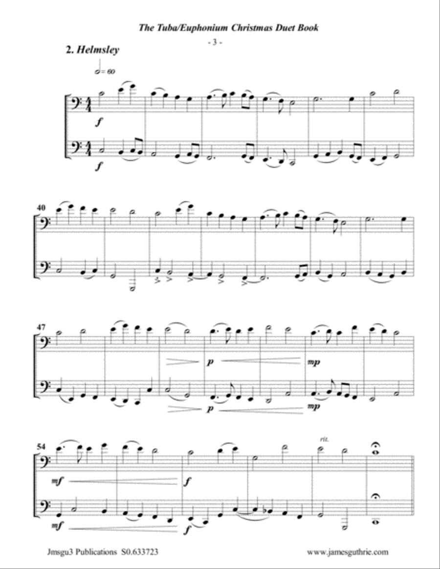 The Tuba & Euphonium Christmas Duet Book Brass Duet scores gallery preview page 4
