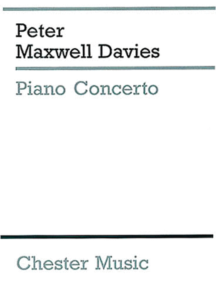 Peter Maxwell Davies: Piano Concerto (Miniature Score)
