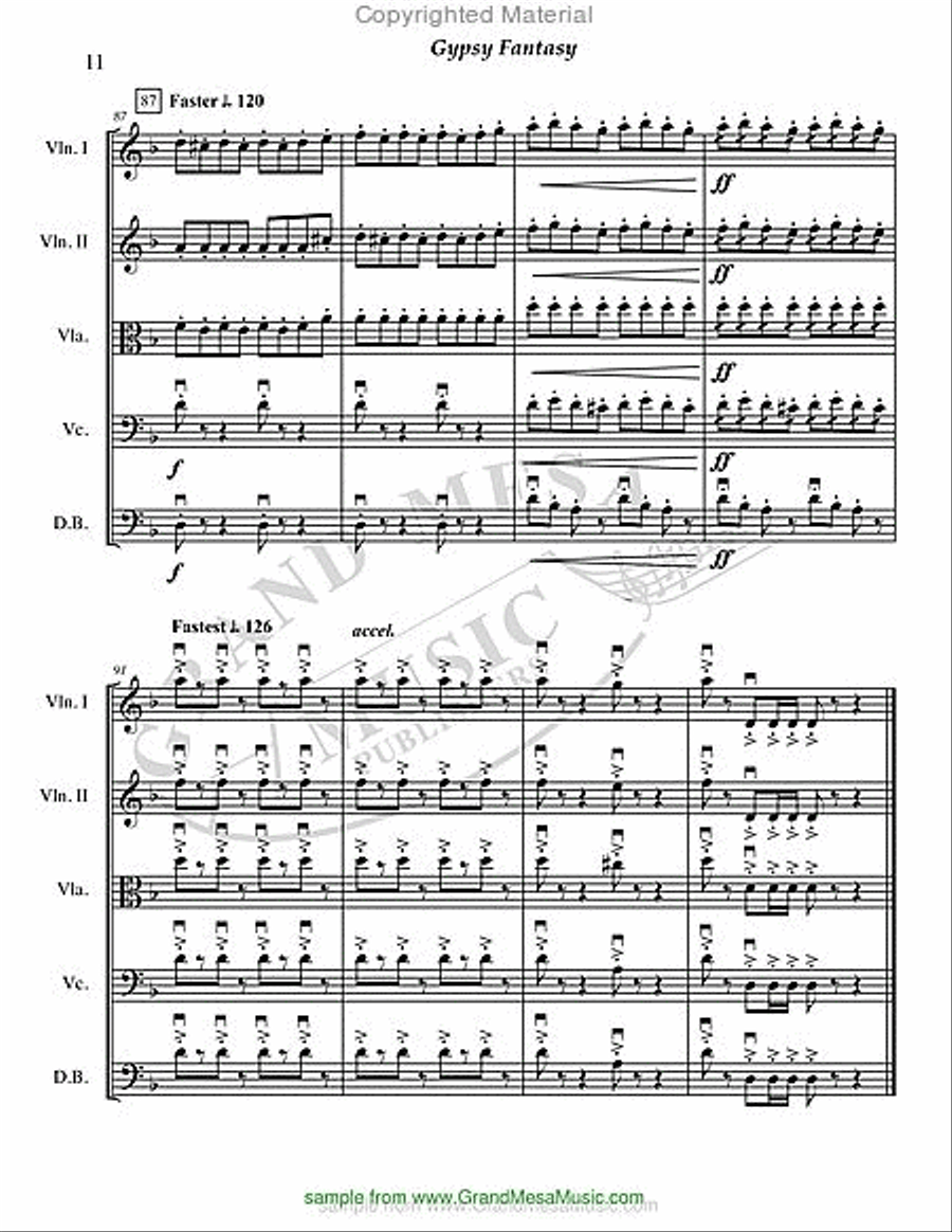 Gypsy Fantasy Gypsy Fantasy String Orchestra scores gallery preview page 12