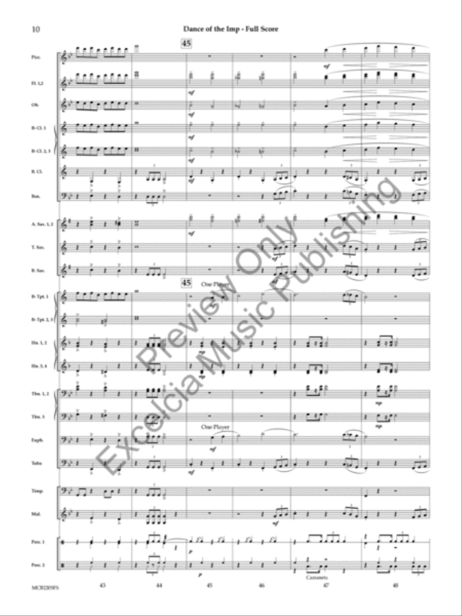 Dance of the Imp (Score) Concert Band scores gallery preview page 11