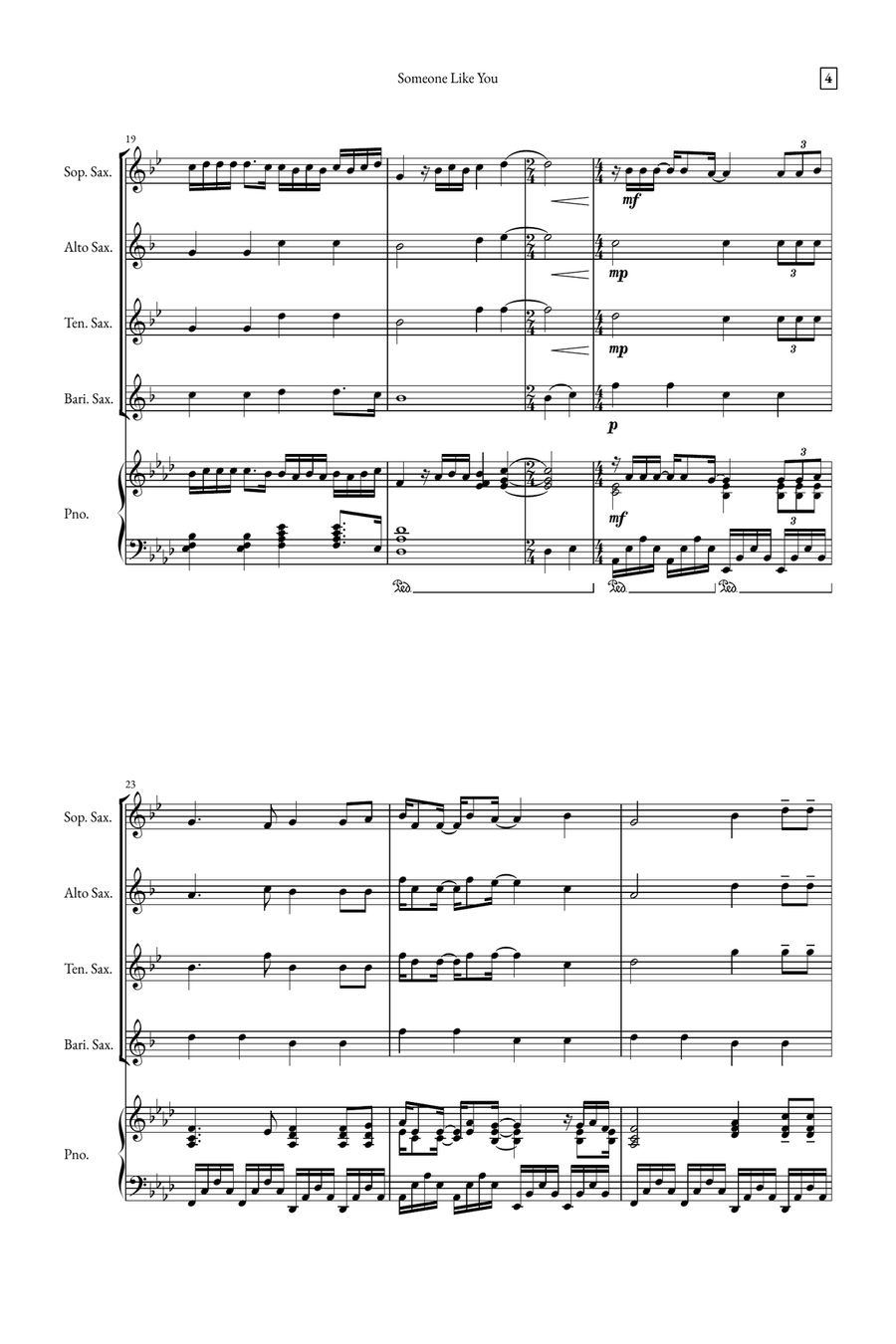 Someone Like You Small Ensemble scores gallery preview page 4