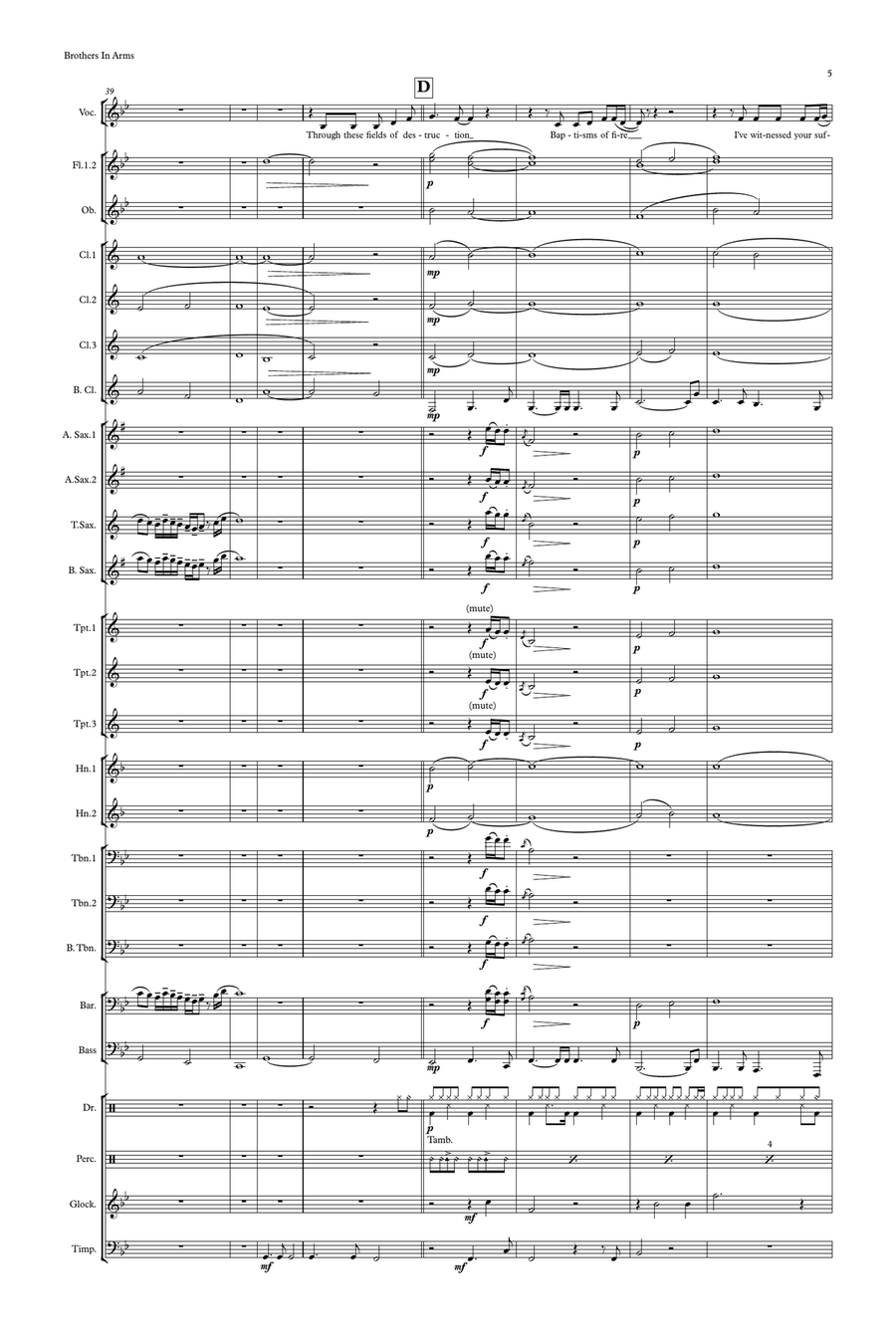 Brothers In Arms Concert Band scores gallery preview page 5