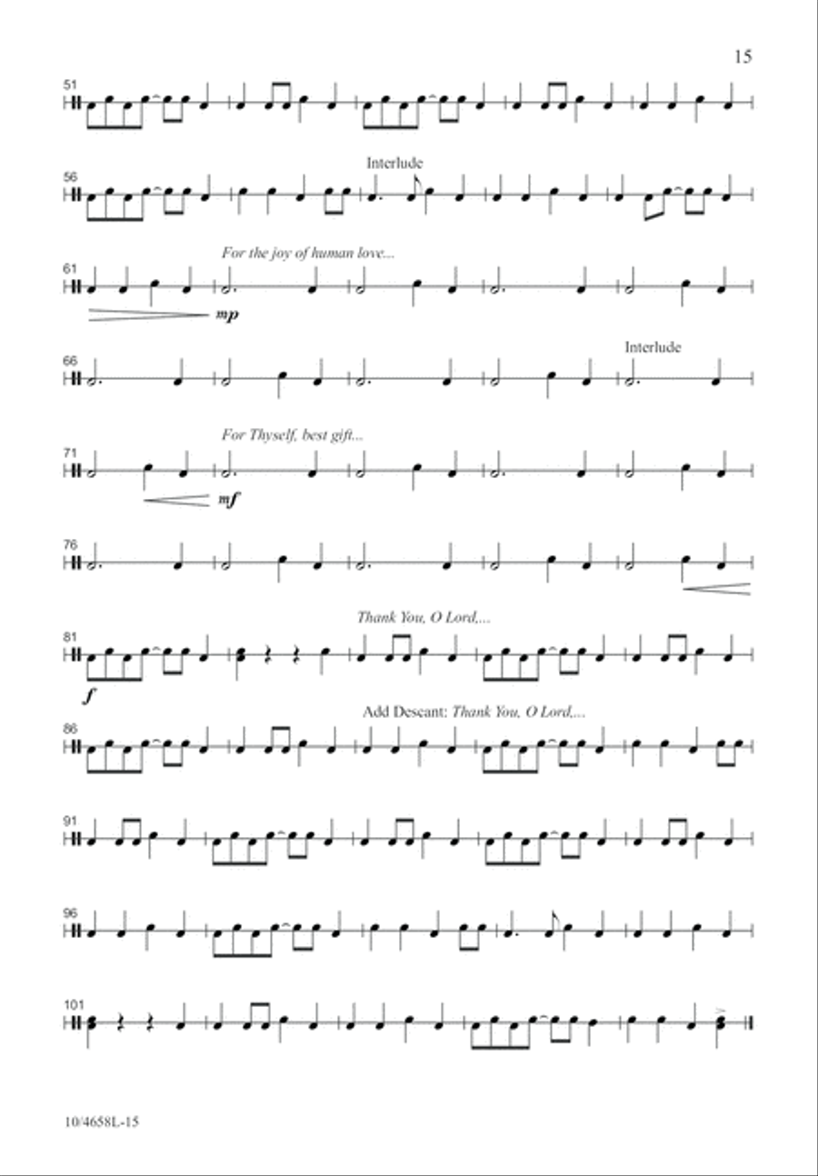 We Come to Say Thank You 4-Part scores gallery preview page 15