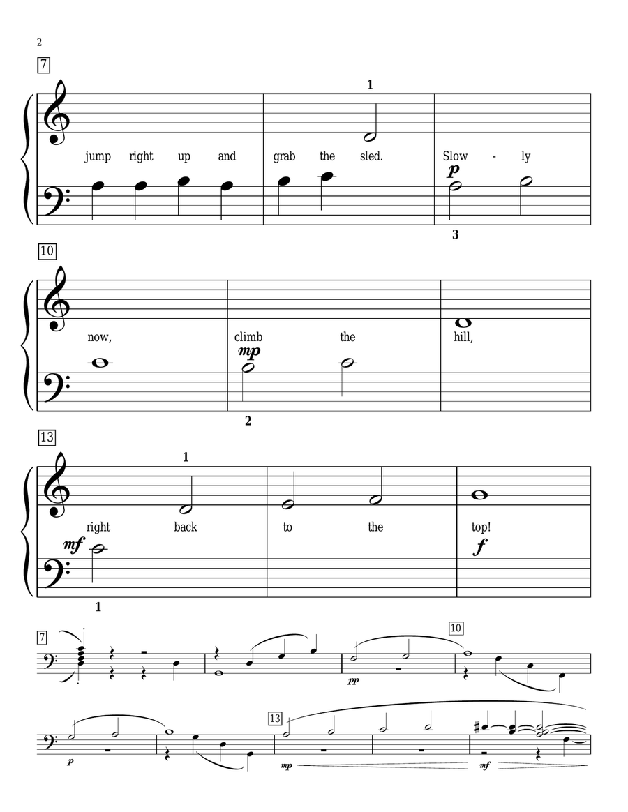 Sledding Fun Piano Method scores gallery preview page 2