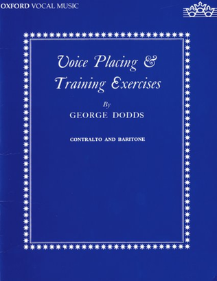 Book cover for Voice placing and training exercises