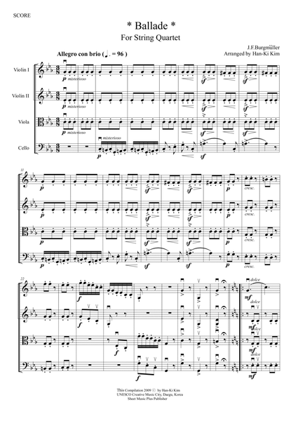 Ballade (For String Quartet) image number null