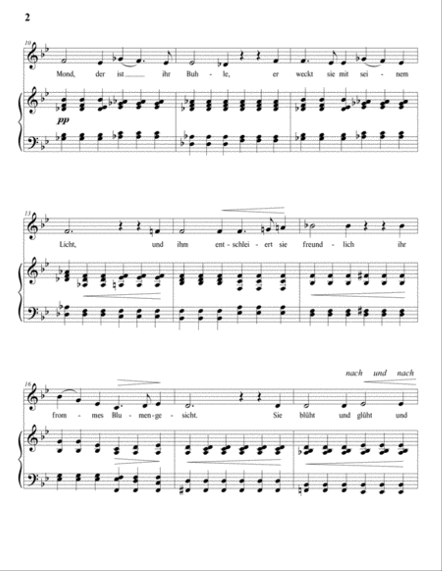 SCHUMANN: Die Lotosblume, Op. 25 no. 7 (transposed to B-flat major) Voice scores gallery preview page 3