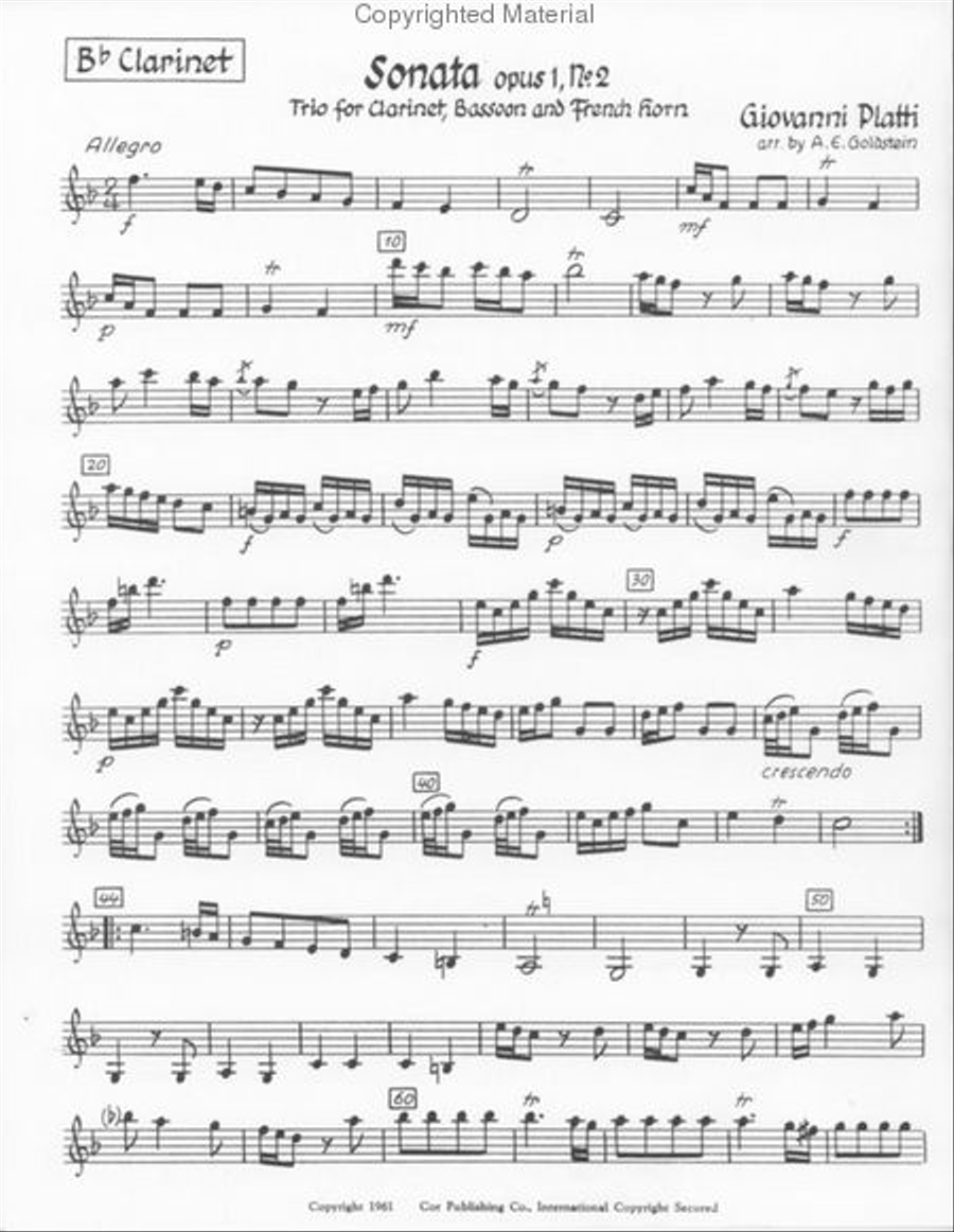 Trio for Clarinet, Horn & Bassoon Bassoon scores gallery preview page 2