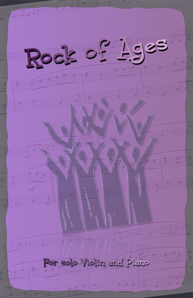 Book cover for Rock of Ages, Gospel Hymn for Violin and Piano