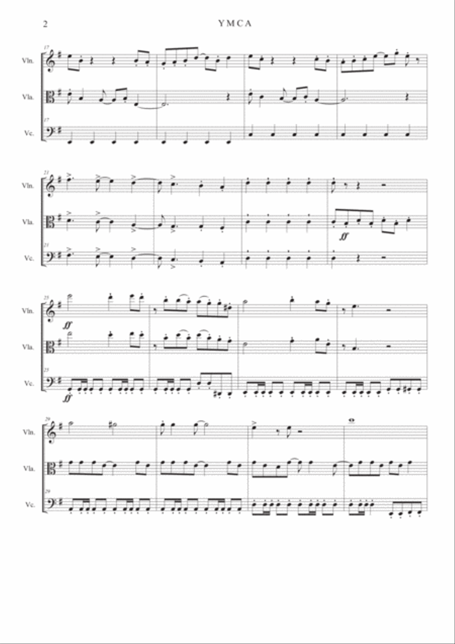 Y.M.C.A. String Trio scores gallery preview page 2