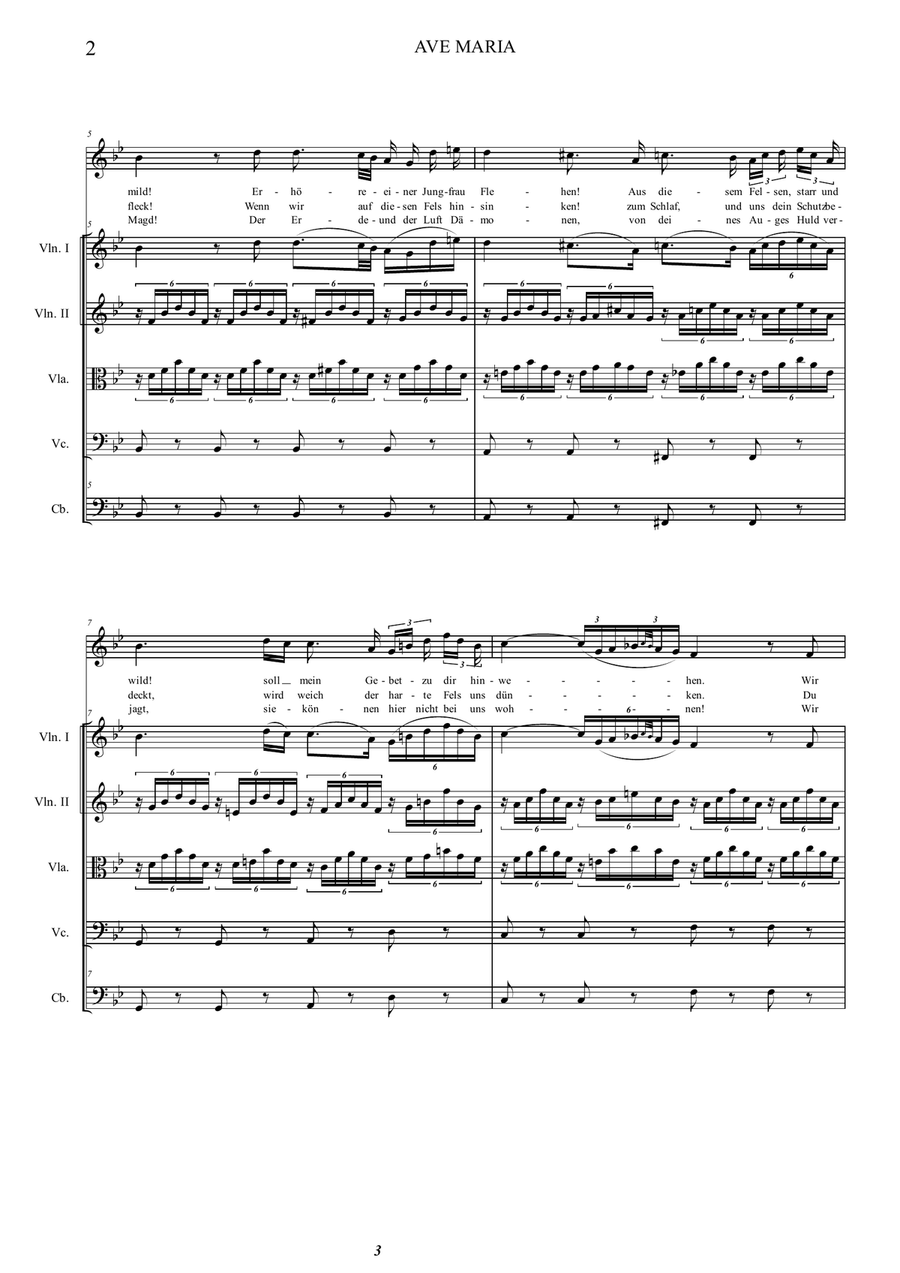 Ave Maria Ave Maria Chamber Orchestra scores gallery preview page 2