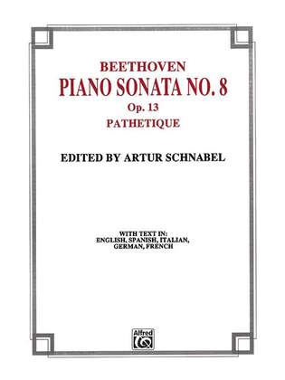 Book cover for Piano Sonata #8 In C Minor, Op.13