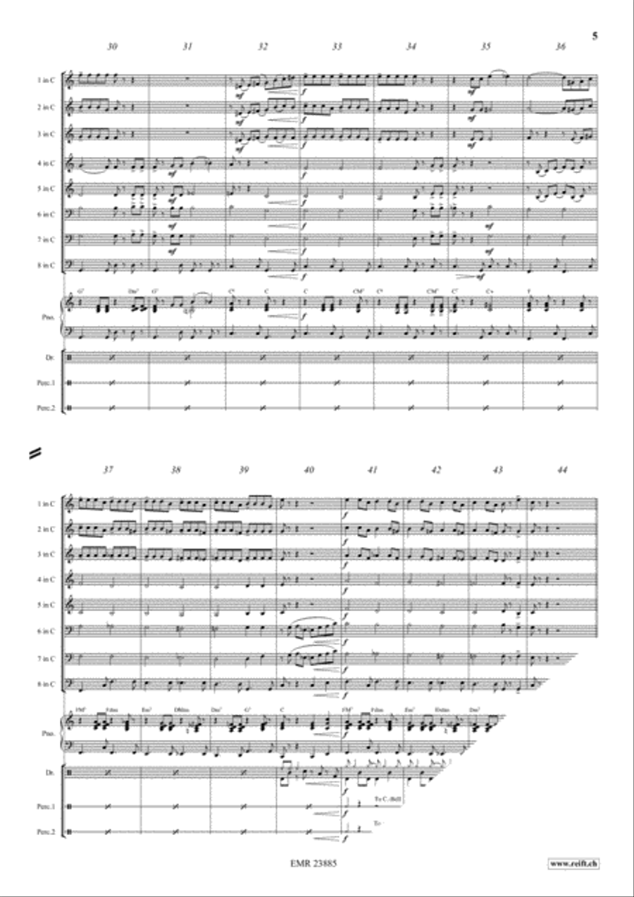 Cha Cha - Cuba Libre Concert Band scores gallery preview page 5