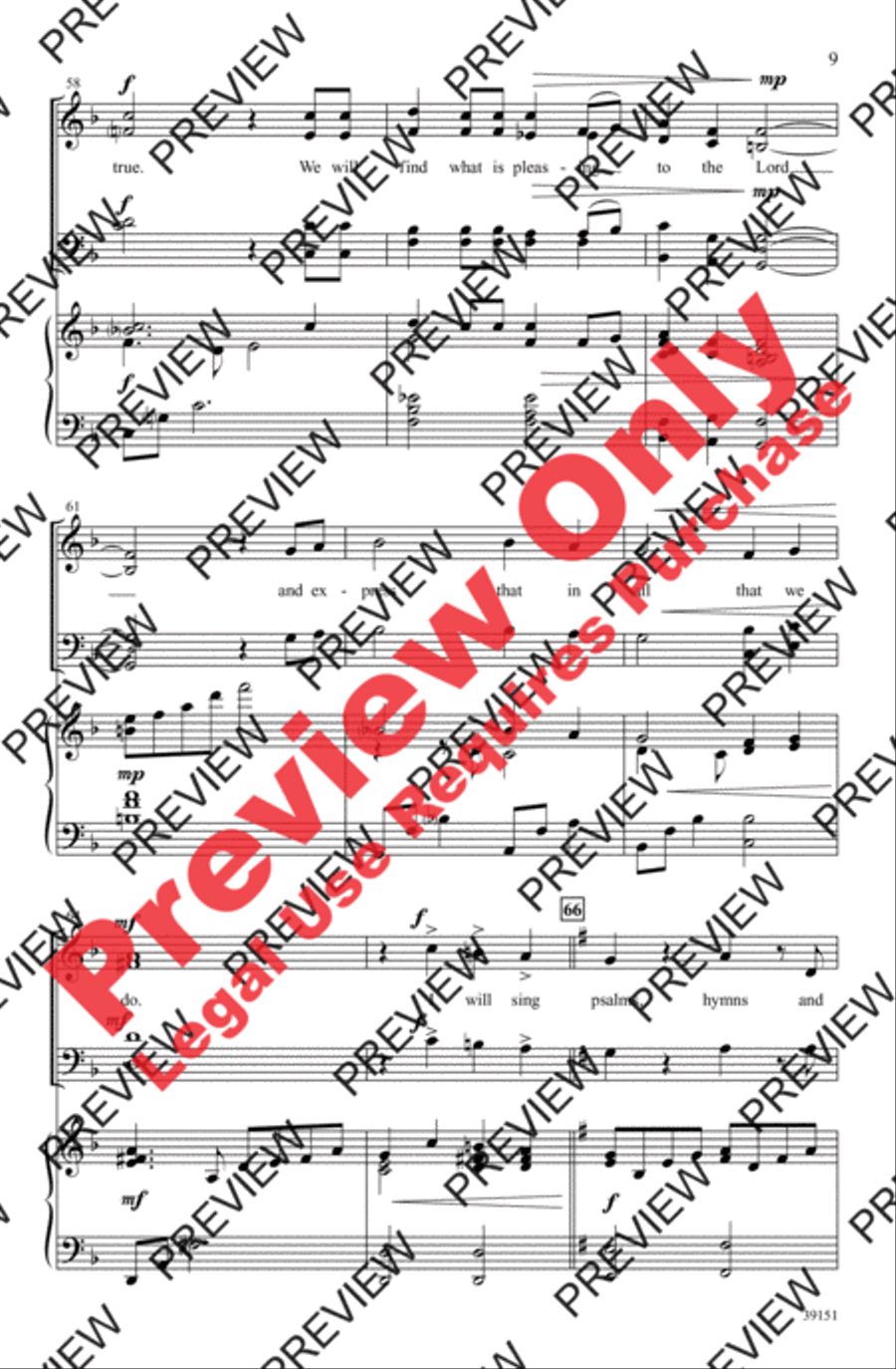 Psalms, Hymns, and Spiritual Songs 4-Part scores gallery preview page 9