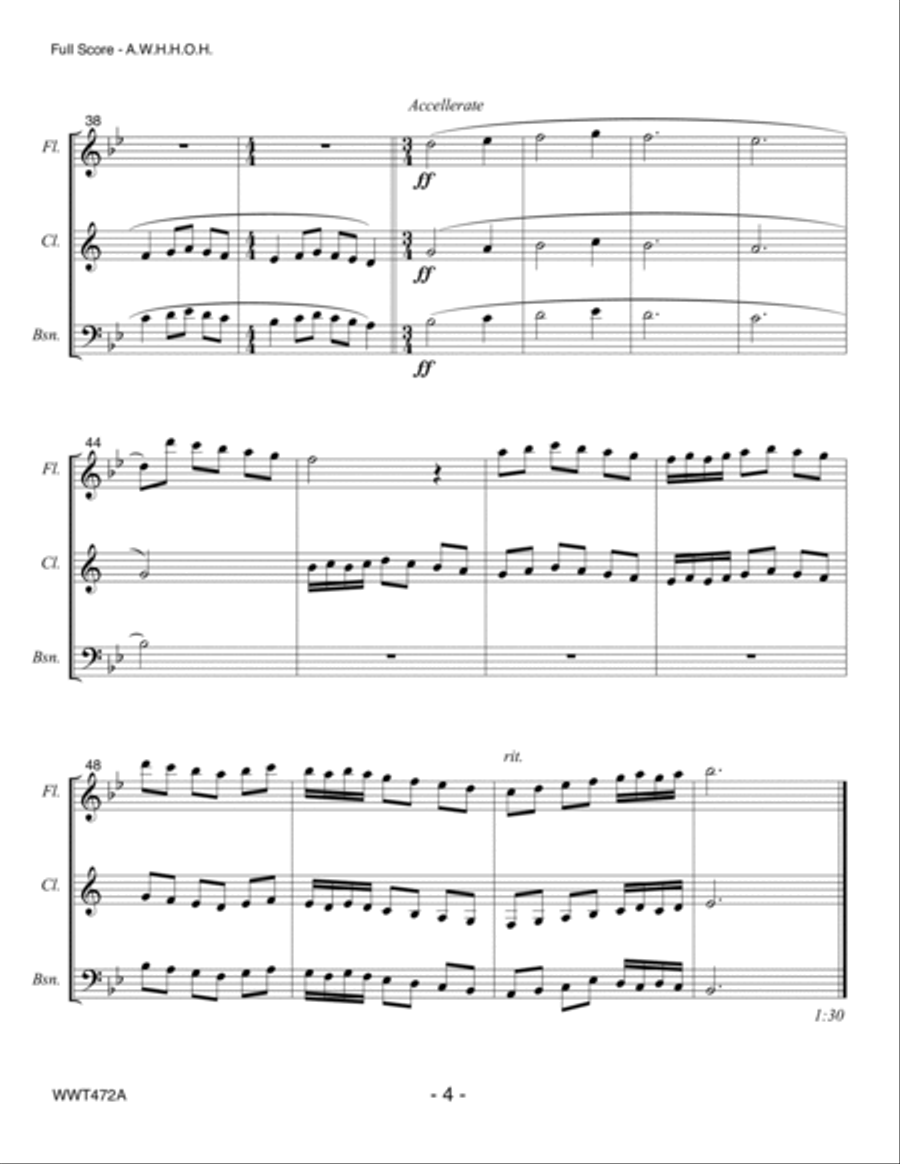7 CHRISTMAS CAROLS for WOODWIND TRIO (unaccompanied) Woodwind Trio scores gallery preview page 4
