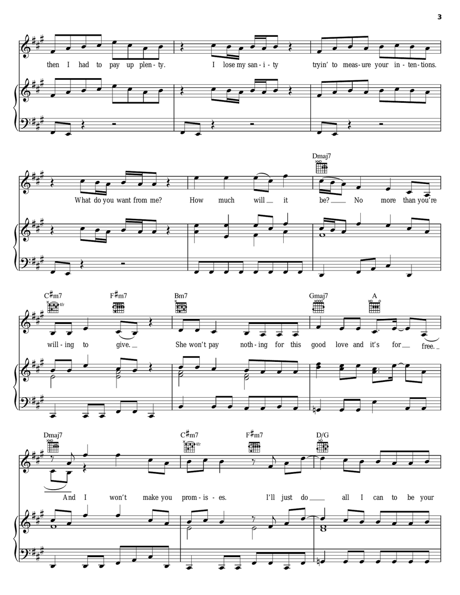 The Best Things In Life Are Free Piano, Vocal, Guitar scores gallery preview page 3