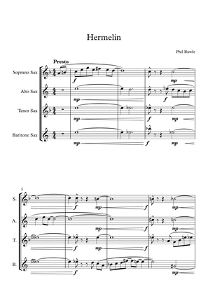 Book cover for Hermelin - Saxophone Quartet