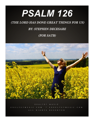 Book cover for Psalm 126 (for SATB)