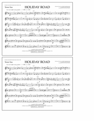 Holiday Road (from National Lampoon's Vacation) (arr. Tom Wallace) - Tenor Sax