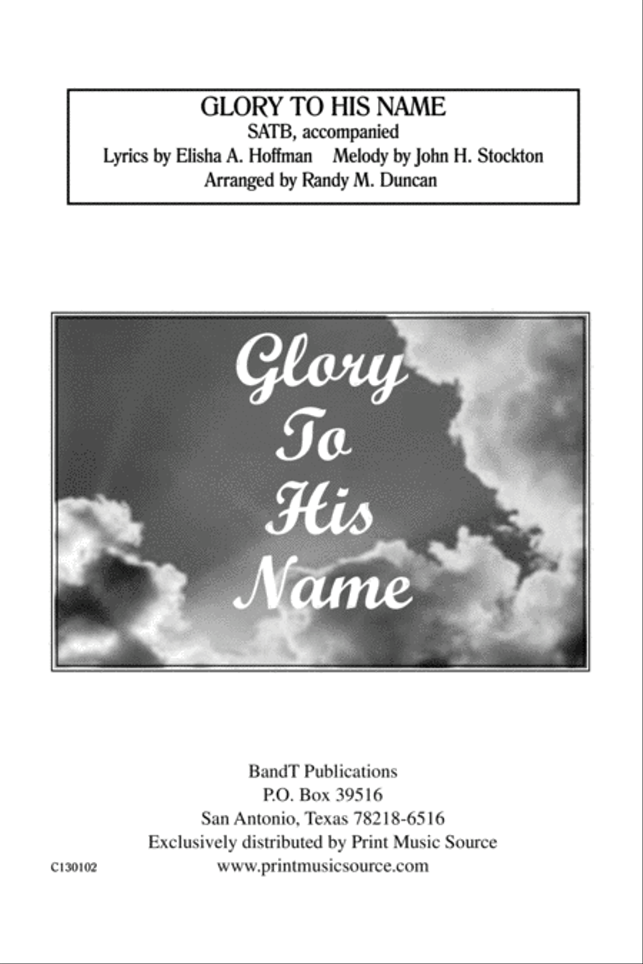 Glory To His Name Glory To His Name 4-Part scores gallery preview page 1