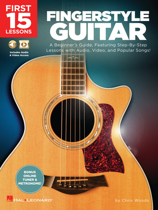 Book cover for First 15 Lessons – Fingerstyle Guitar