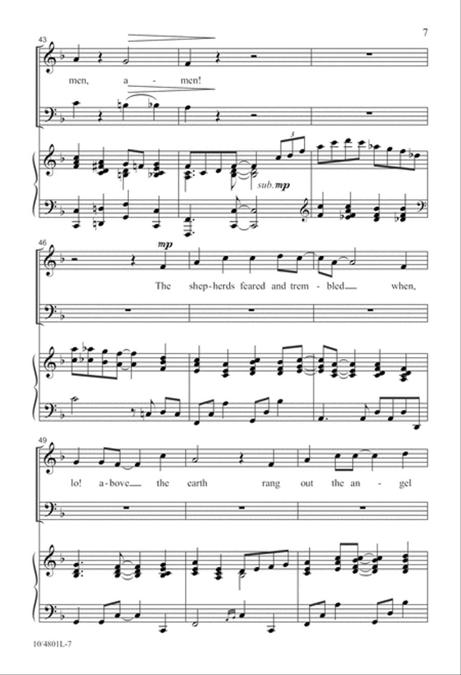 Amen! Tell It on the Mountain! 3-Part scores gallery preview page 7