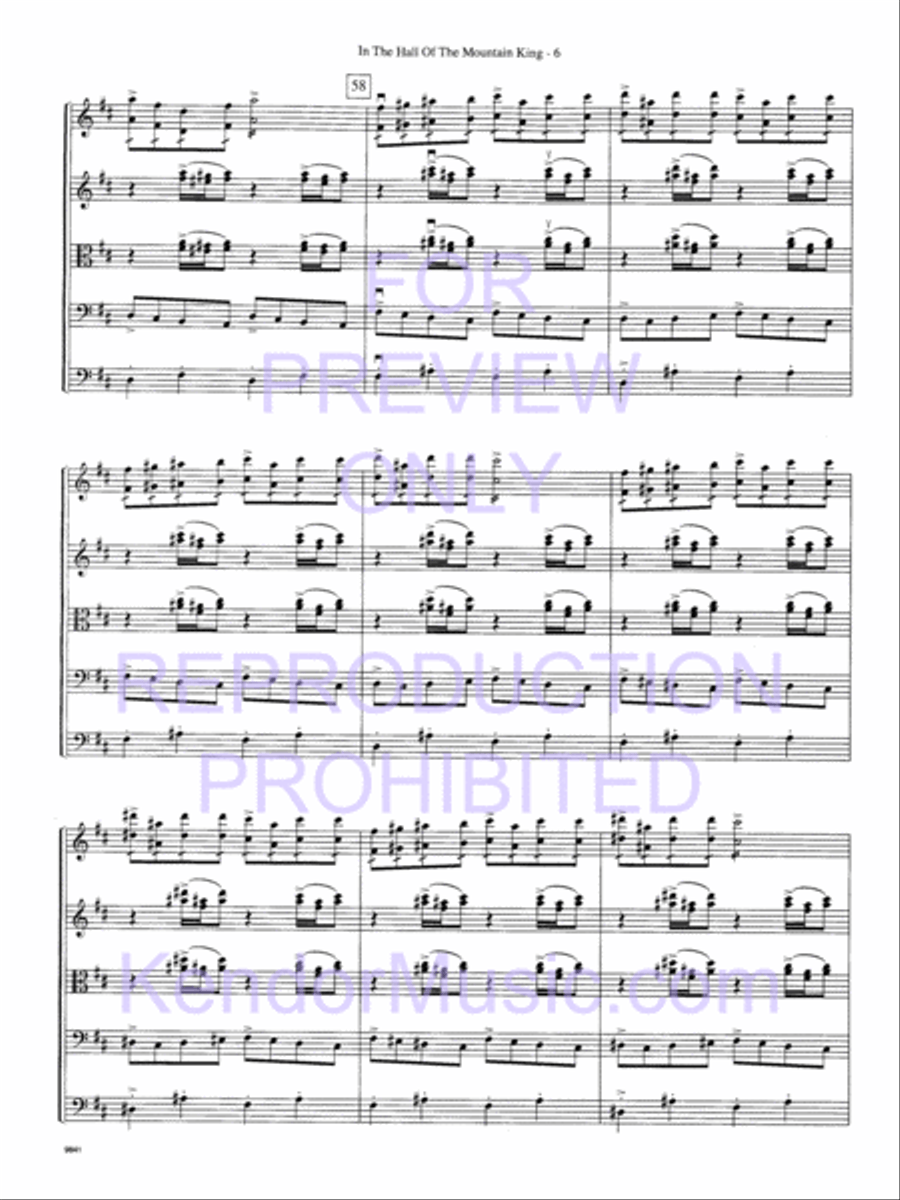 In The Hall Of The Mountain King (Score) String Orchestra scores gallery preview page 9