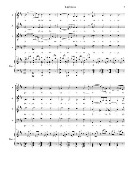 Lacrimosa (SATB) (Accessible Key Version) image number null