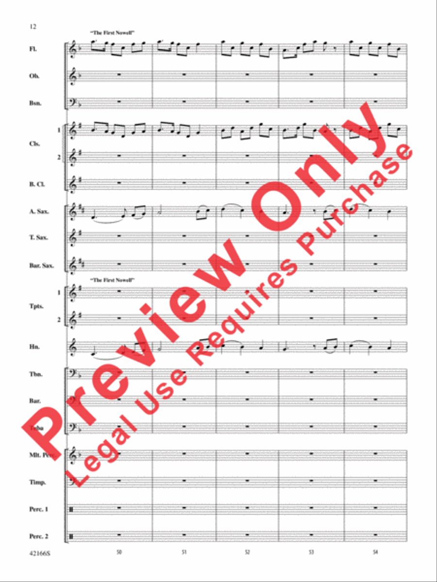 A Merrie Olde Christmas Concert Band scores gallery preview page 12