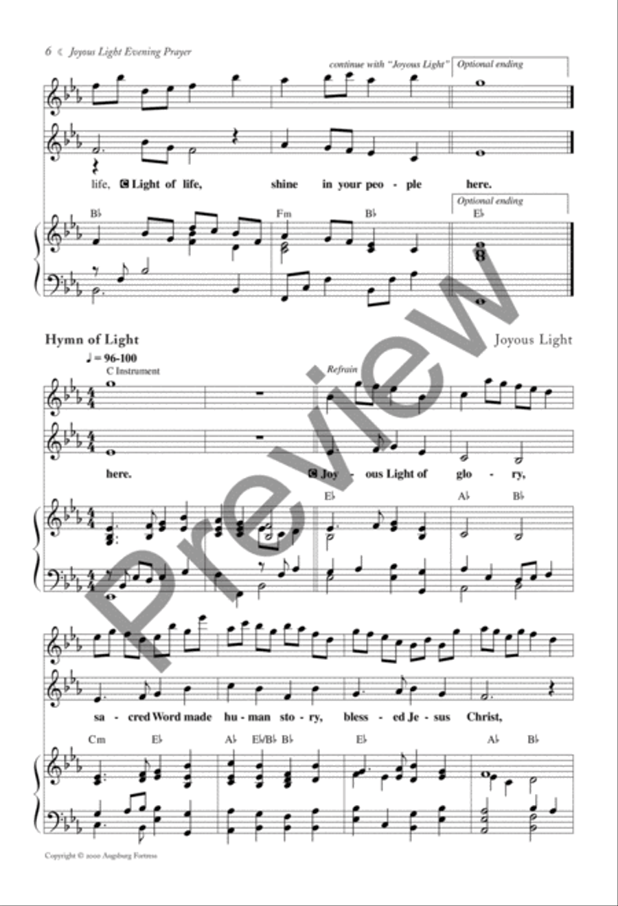 Joyous Light: Evening Prayer Choir scores gallery preview page 5
