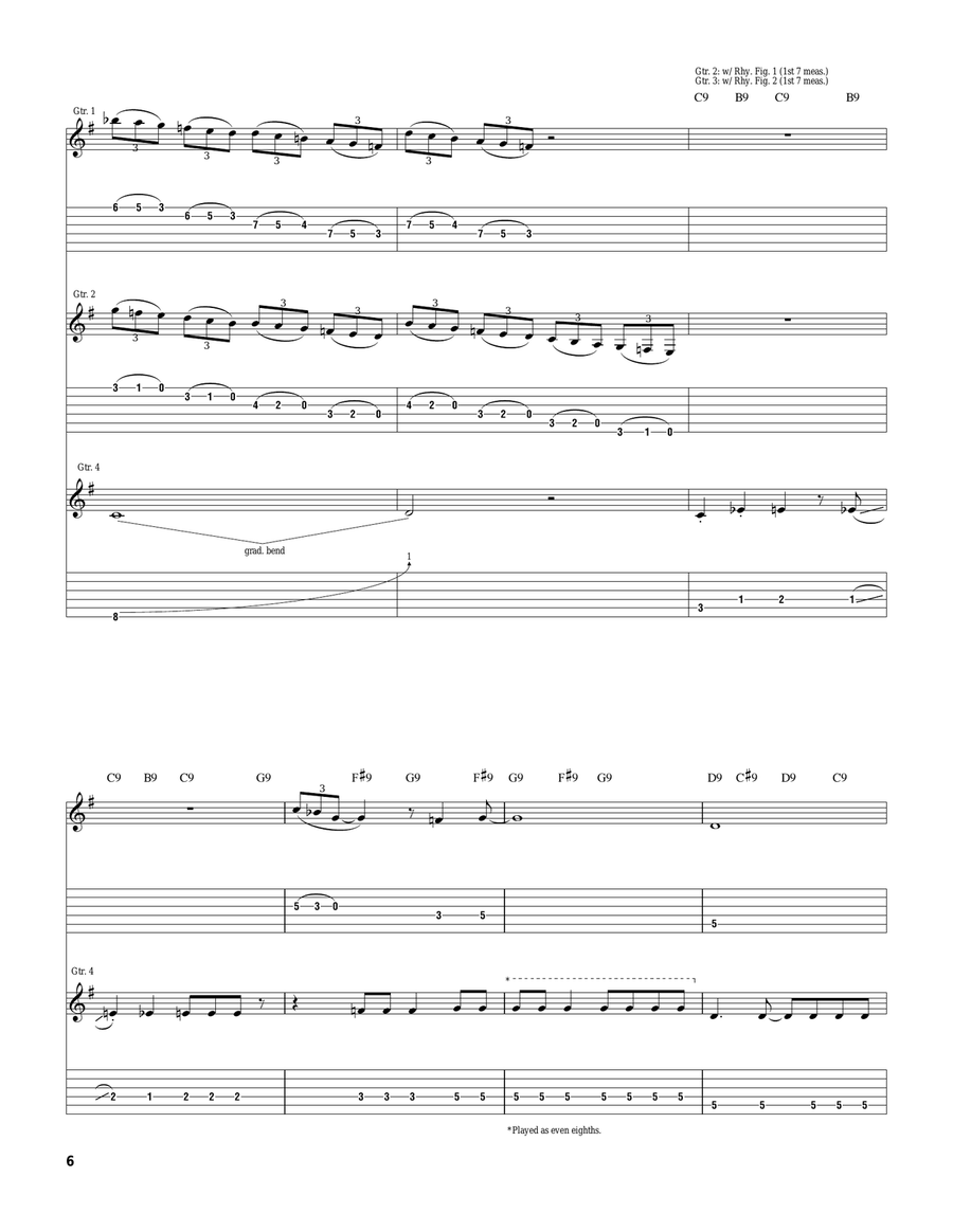 Jeff's Boogie Guitar Tablature scores gallery preview page 6
