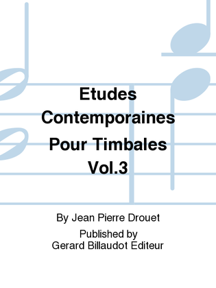 Book cover for Etudes Contemporaines Pour Timbales Vol. 3